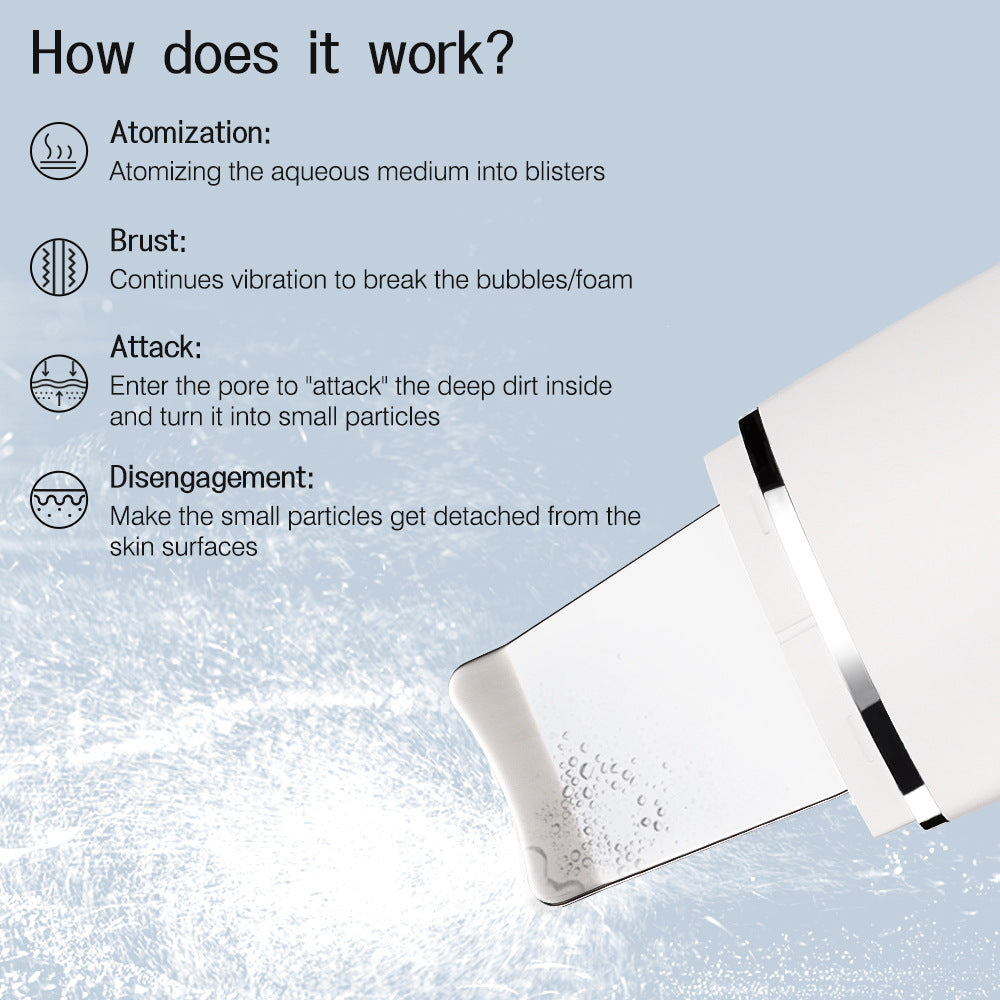 Ultrasonic Skin Scrubber with EMS for V-Face Tightening